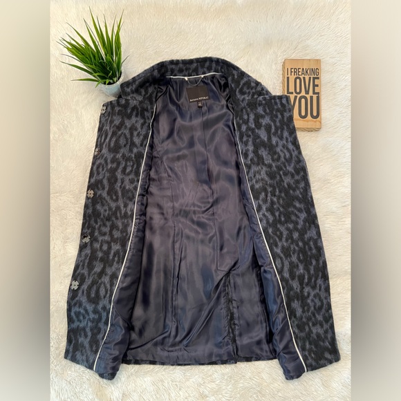 Banana Republic Animal Print Wool Coat / Jacket - NWOT! - Picture 9 of 13